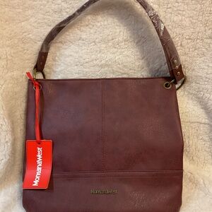 Montana West Rich Burgundy Brown Shoulder Bag